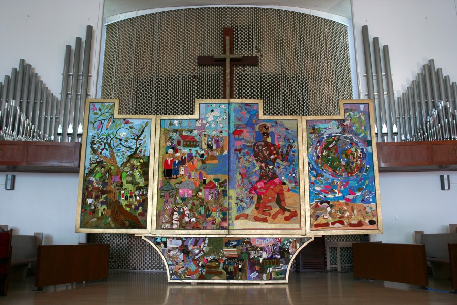 Resurrection layer of the Keiskamma Altarpiece displayed at Holman United Methodist Church
