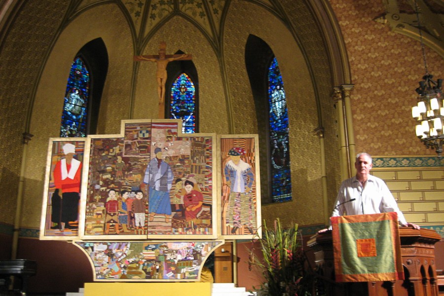 Keiskamma Altarpiece installed at St. James Cathedral in Chicago