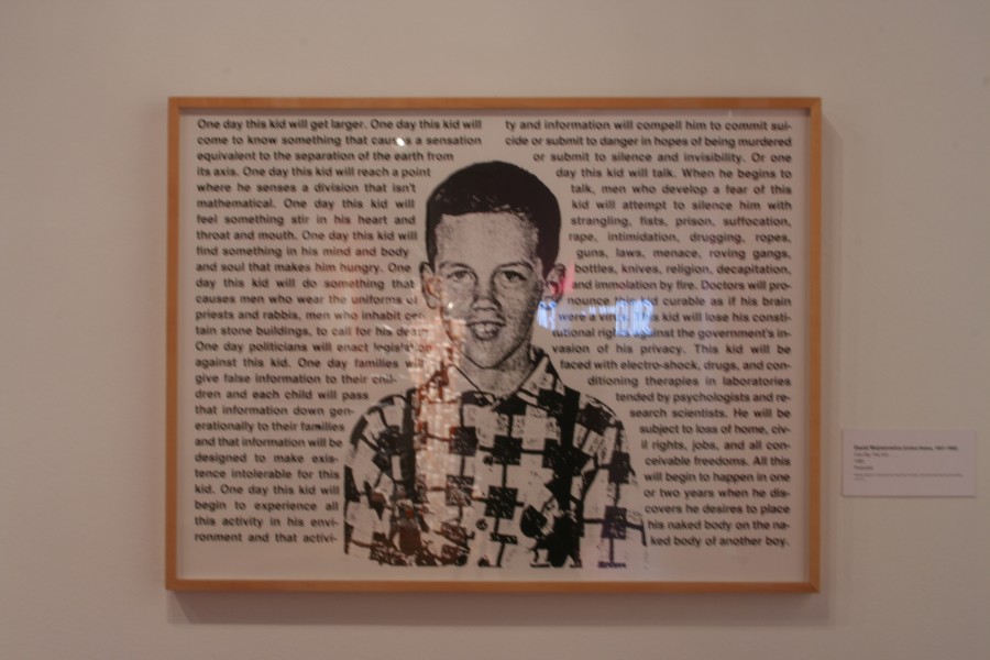 David Wojnarowicz’s Untitled (One Day This Kid . . .), combining his childhood portrait with surrounding text
