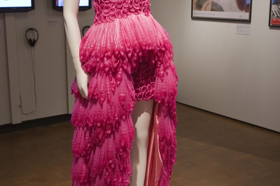Adriana Bertini’s hot-pink condom garment Eva