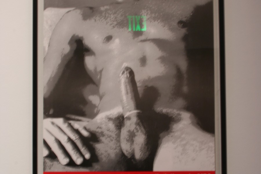 ABIA’s *Não importa com quem (It Doesn’t Matter with Whom)* poster depicting a nude man wearing a condom