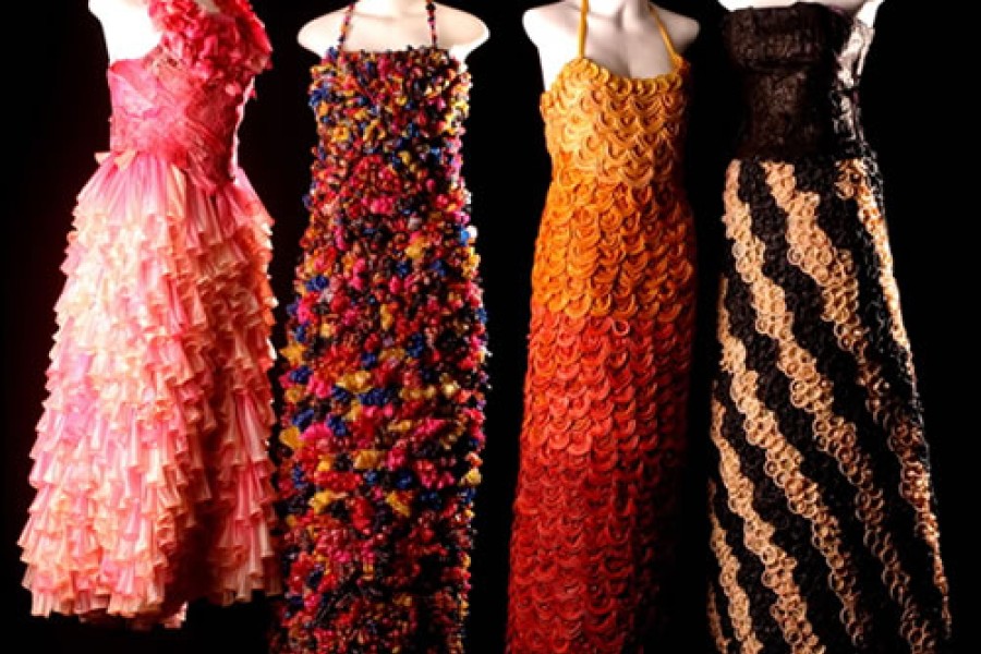 Adriana Bertini’s garments made from factory-rejected condoms