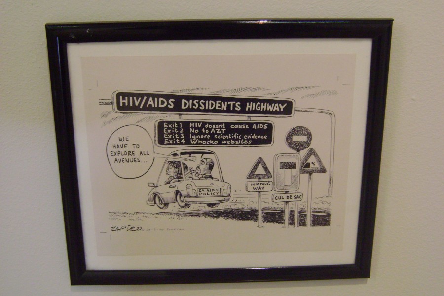 Zapiro’s political cartoon criticizing South African government AIDS denialism
