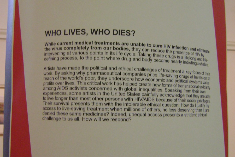 The “WHO LIVES, WHO DIES?” section wall text