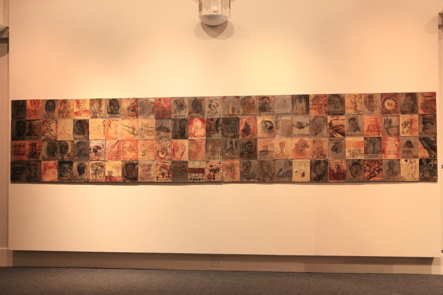 Reclaiming Our Future: Tribute Wall by Kim Berman and Artist Proof Studio participants