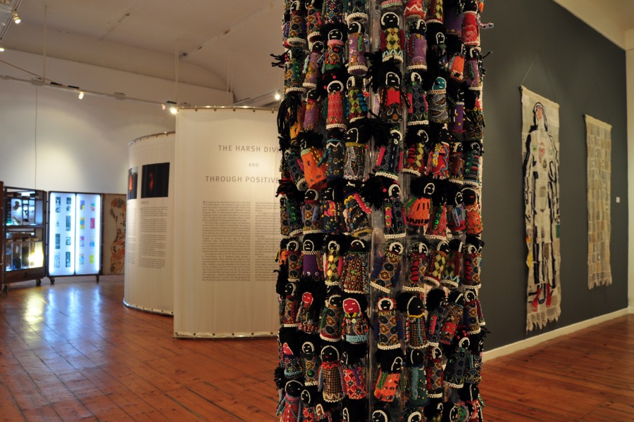 Installation view featuring Human Orphan Tower