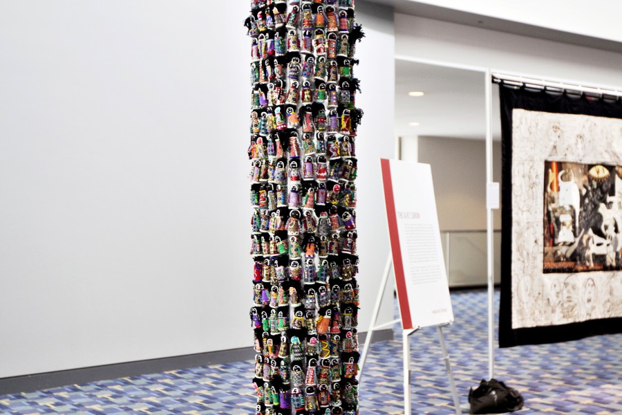 Human Orphan Tower by five Siyazama beadworkers