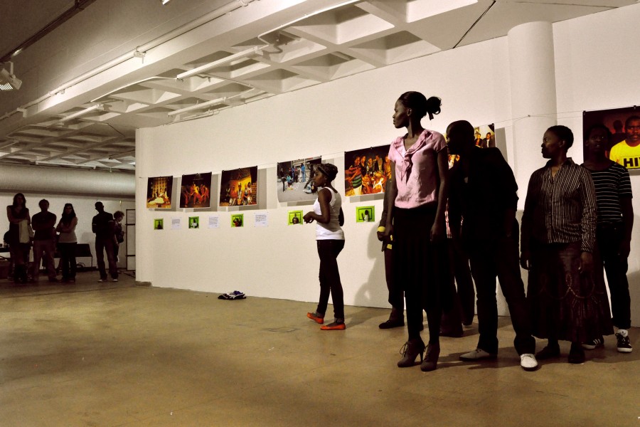 Drama for Life – Themba Interactive performing during the exhibition opening