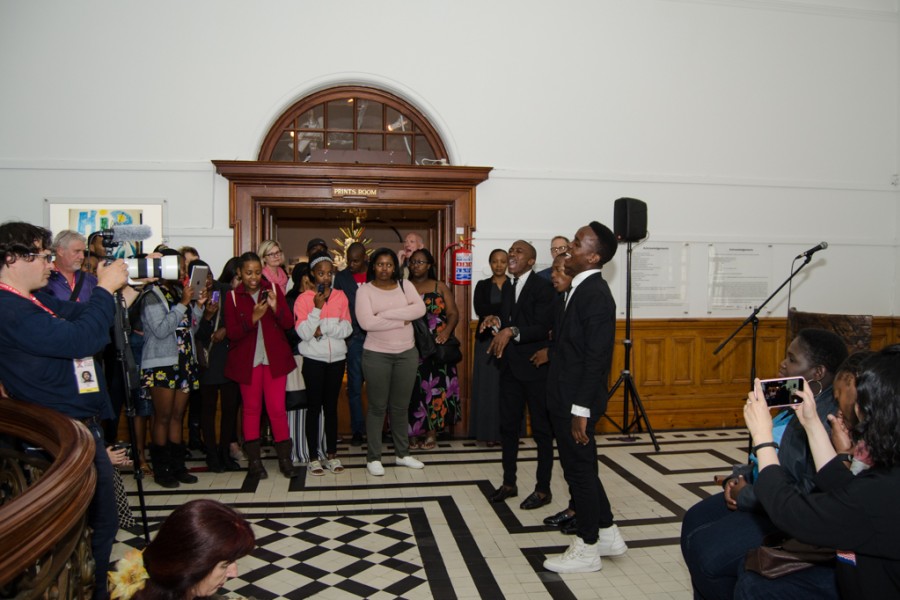 Singers Performing at Through Positive Eyes Durban Exhibit