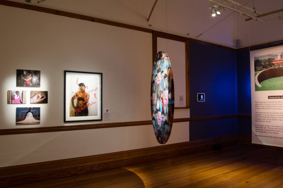Gallery view with multiple works on display
