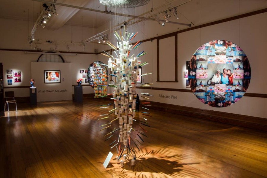 Daniel Goldstein’s *Medicine Man* prominently displayed among multiple gallery works