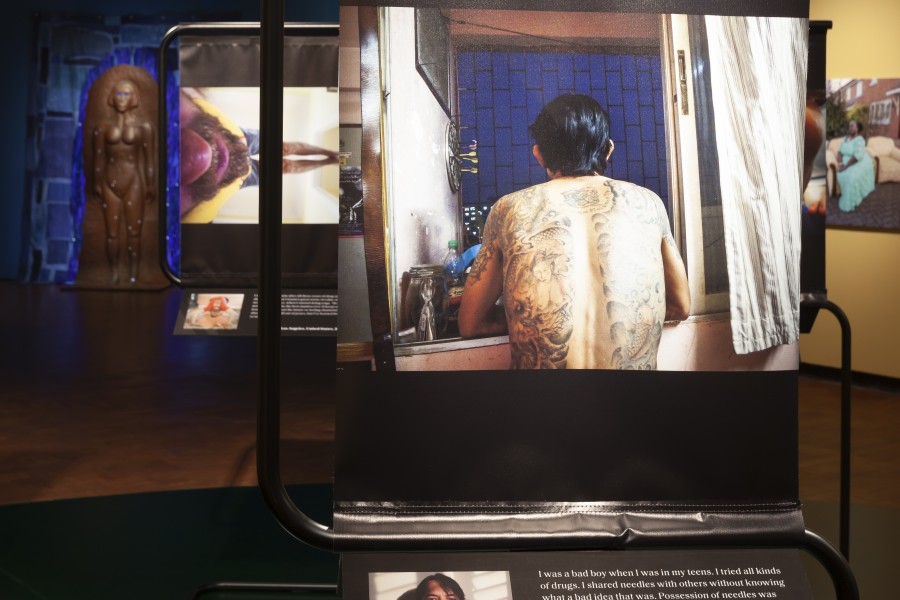 Photograph by Jo, portrait by Gideon Mendel, and accompanying story text