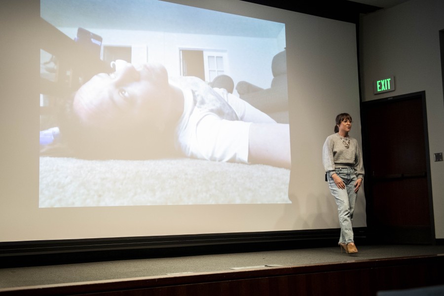 Kelly Storytelling in the Banishing Stigma Room