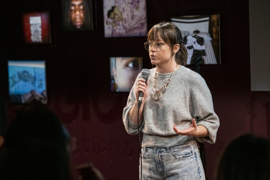 Kelly Storytelling in the Banishing Stigma Room 3
