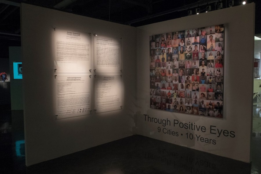 Through Positive Eyes Johannesburg Exhibit Title Wall