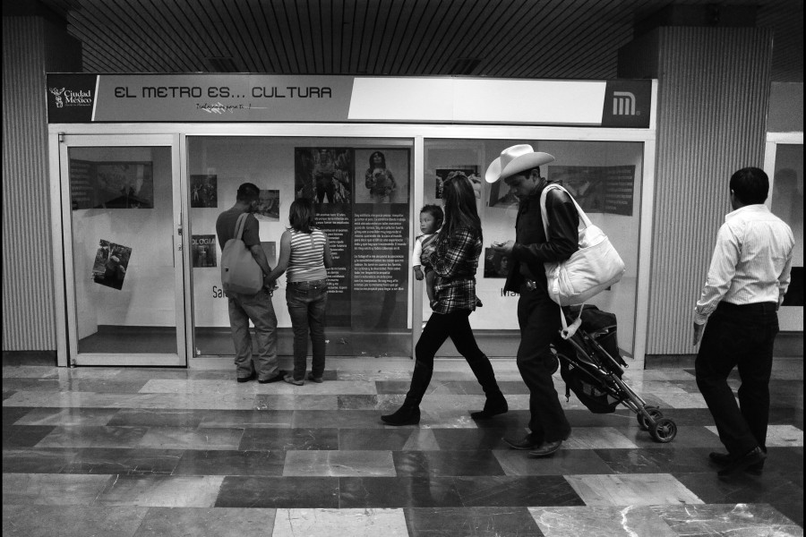 Through Positive Eyes Mexico City Metro Exhibition & People Passing